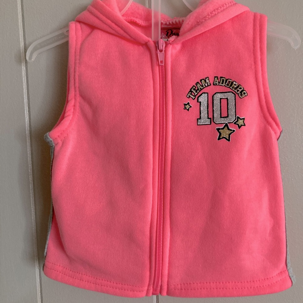 Hooded zip up the front vest
